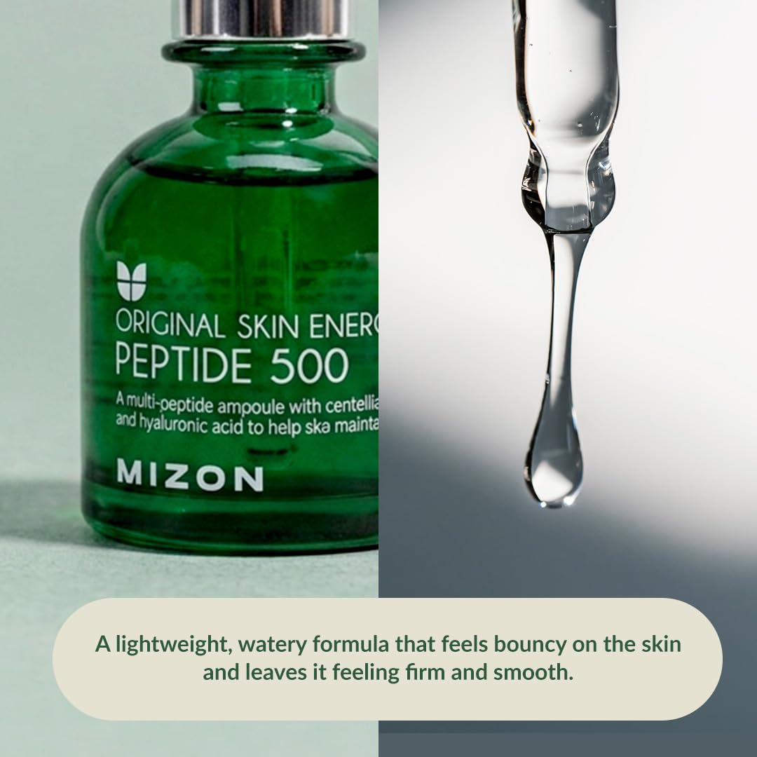 MIZON bottle in hand to show scale and travel-friendly 1.01 fl. oz convenience