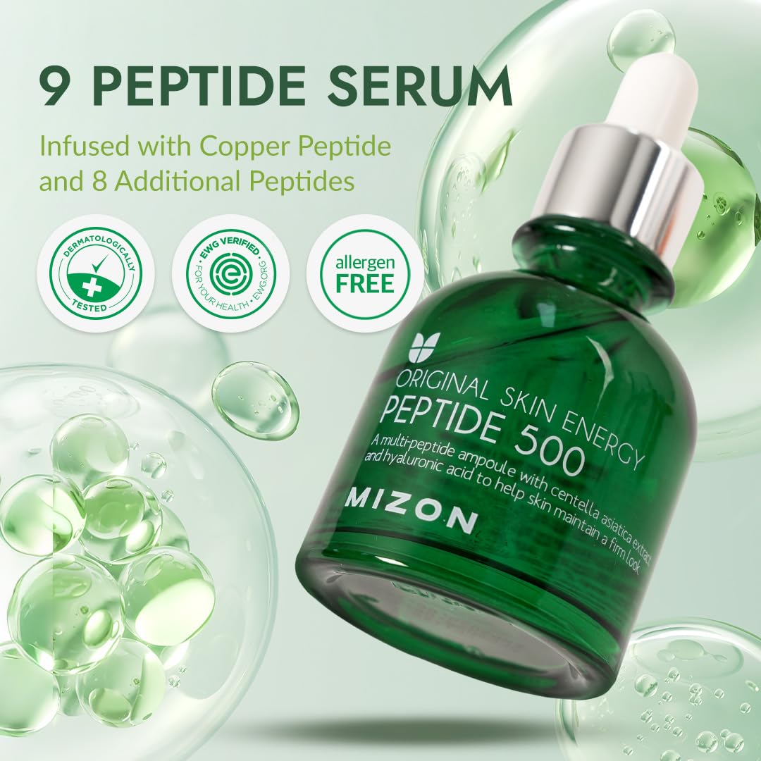 MIZON dropper releasing serum illustrating precise application and control