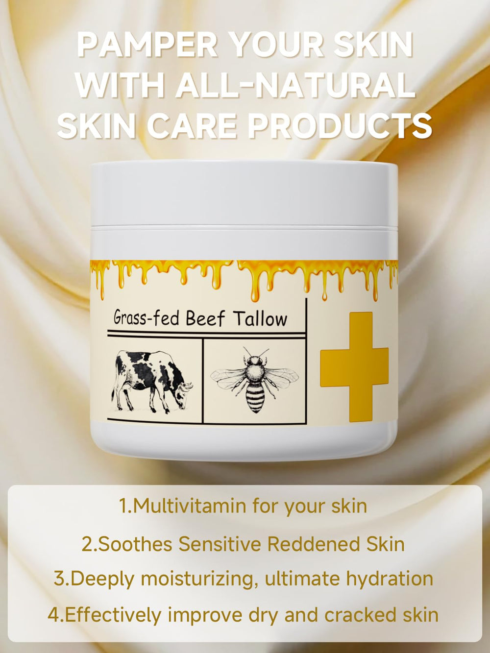 mkzea label closeup highlighting grass-fed and raw honey ingredients