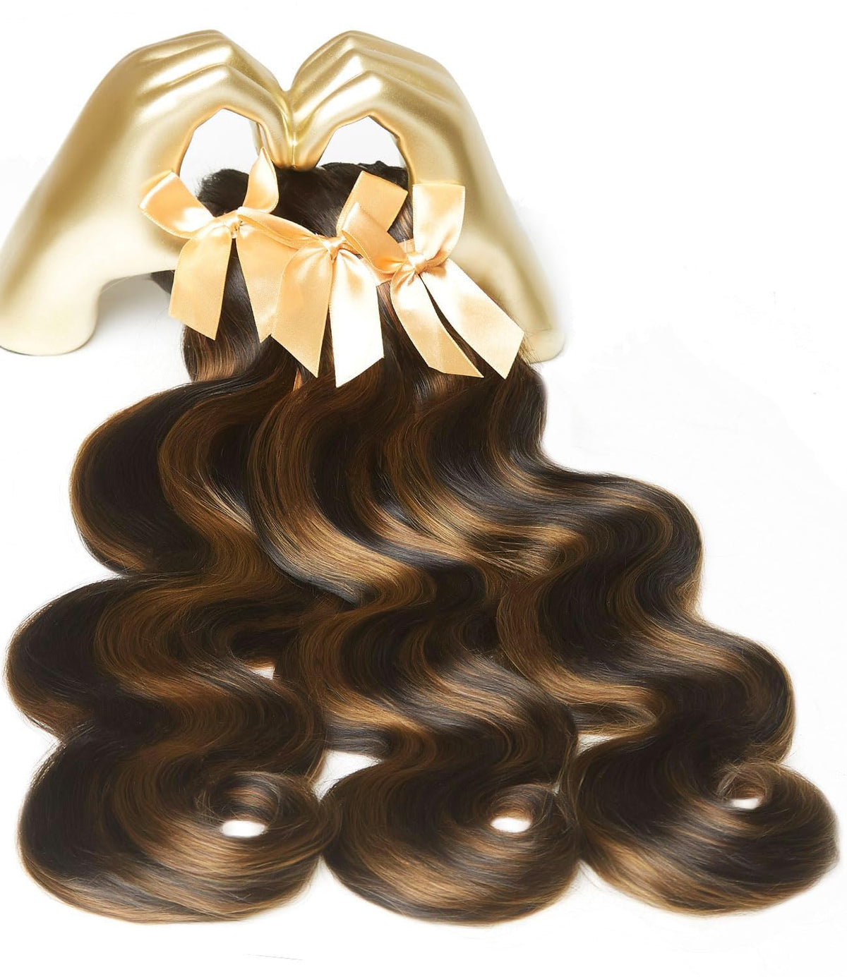 mlip front view of body wave bundles showcasing full ends and premium finish