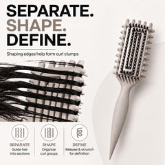MMBVSZ Candybrush bristle layout close-up showing gentle detangling benefit