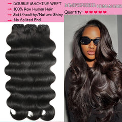 MMFZPHEIR body wave texture close-up showing soft bounce and shine