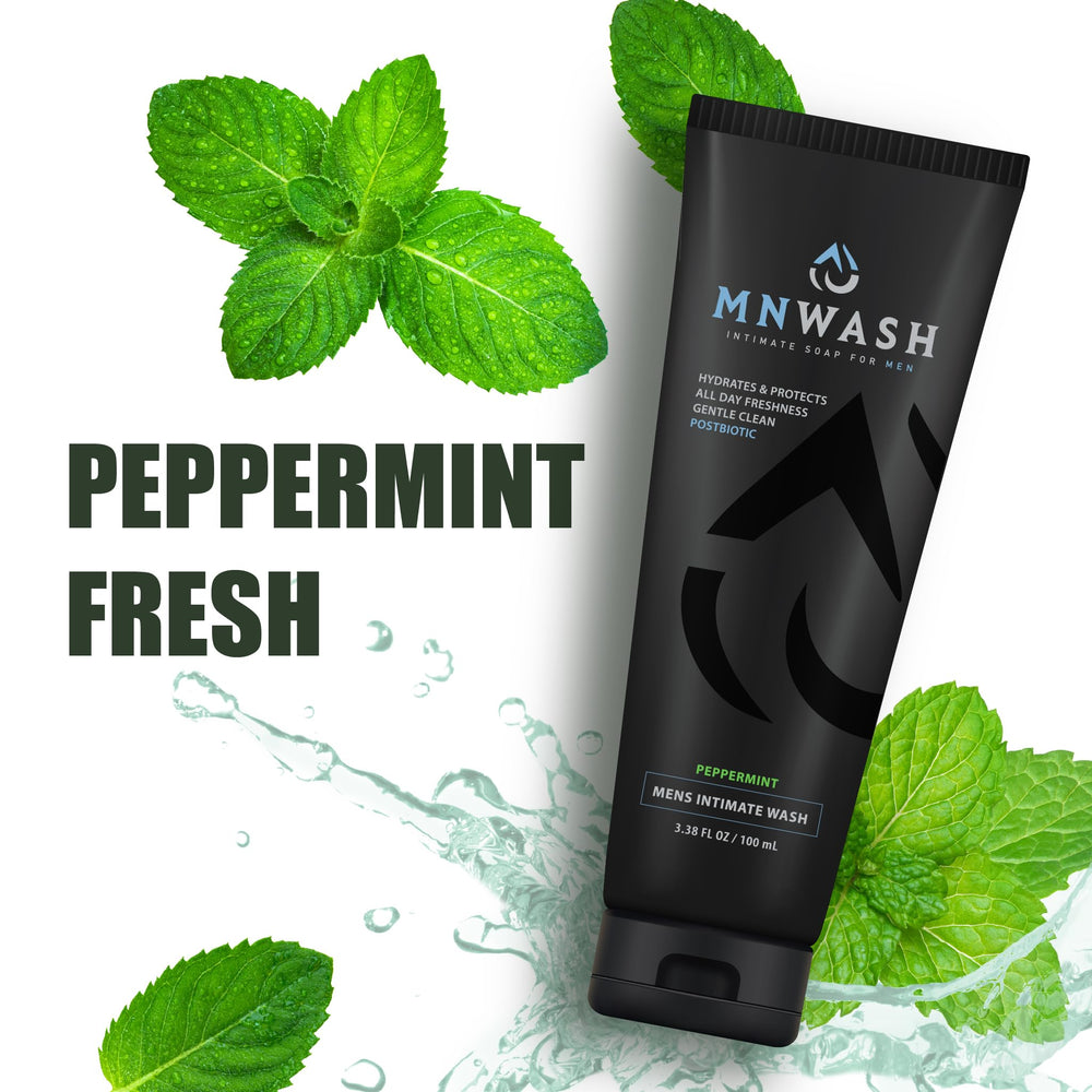MNWASH with chamomile calendula peppermint botanicals showing calming natural support