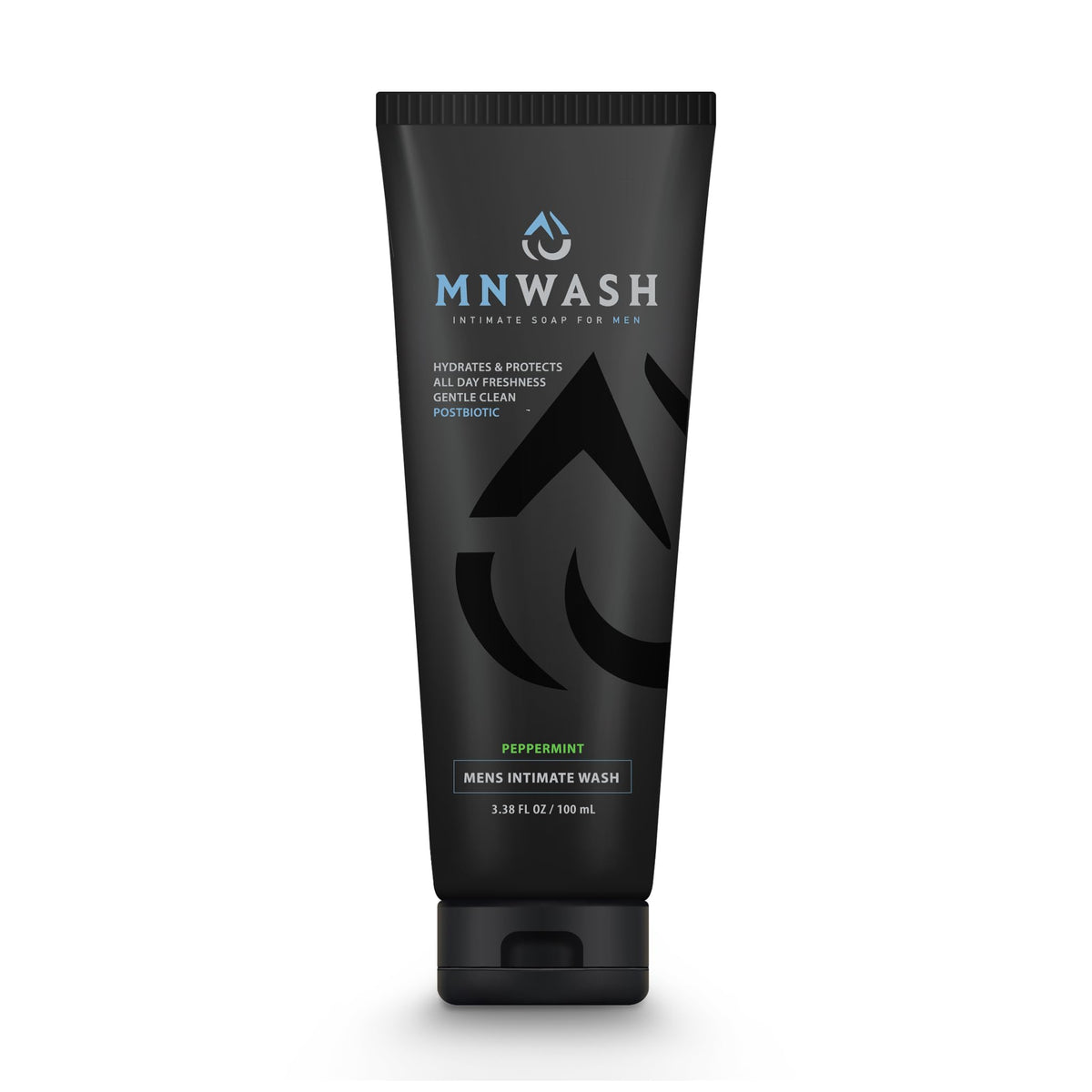 MNWASH front packaging showing compact 3.38 fl oz bottle and clean branding