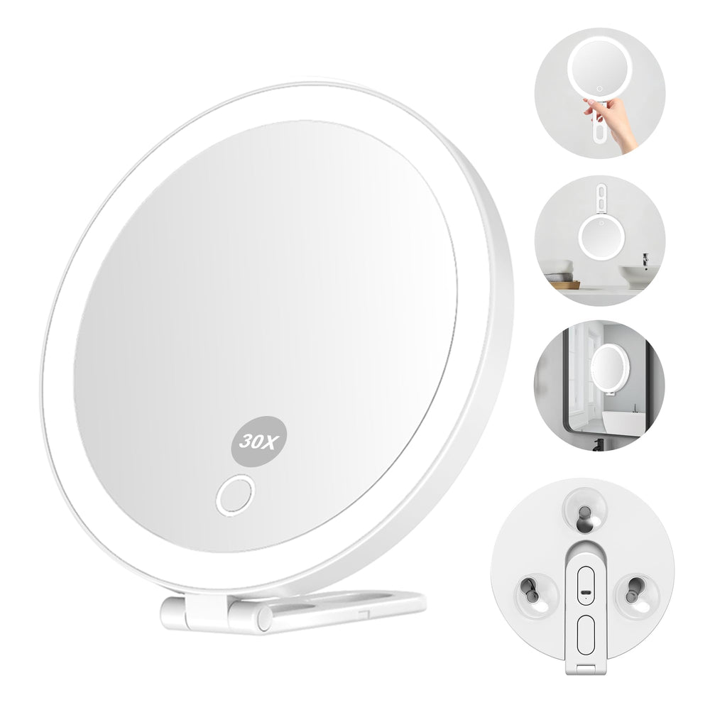 Mocado front view with light on showing even illumination and clear makeup visibility