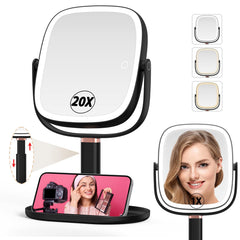 Mocado front view with LED ring showing even illumination and clearer makeup application