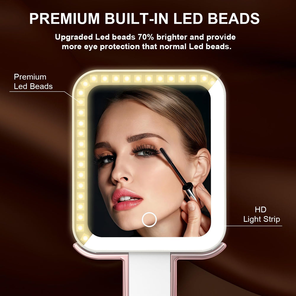 Mocado LED ring detail highlighting adjustable color temperatures and brightness