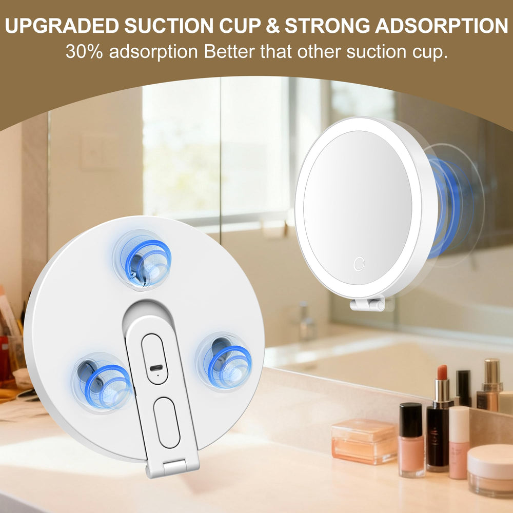 Mocado LED ring and touch controls showing three color modes and dimming benefit