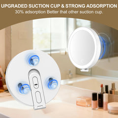 Mocado LED ring and touch controls showing three color modes and dimming benefit