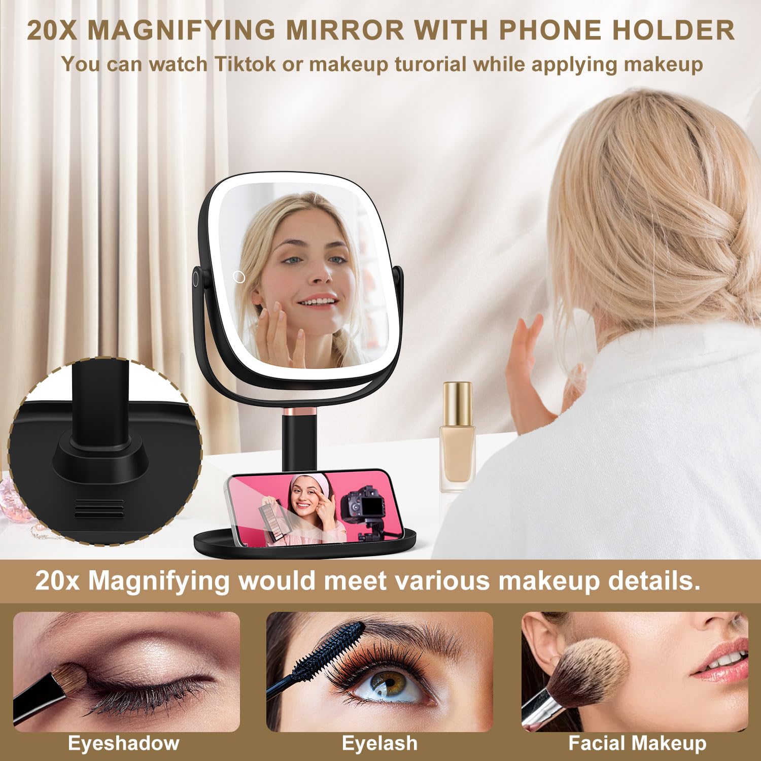 Mocado sturdy base holding brushes and lipsticks for organized makeup storage and quick access