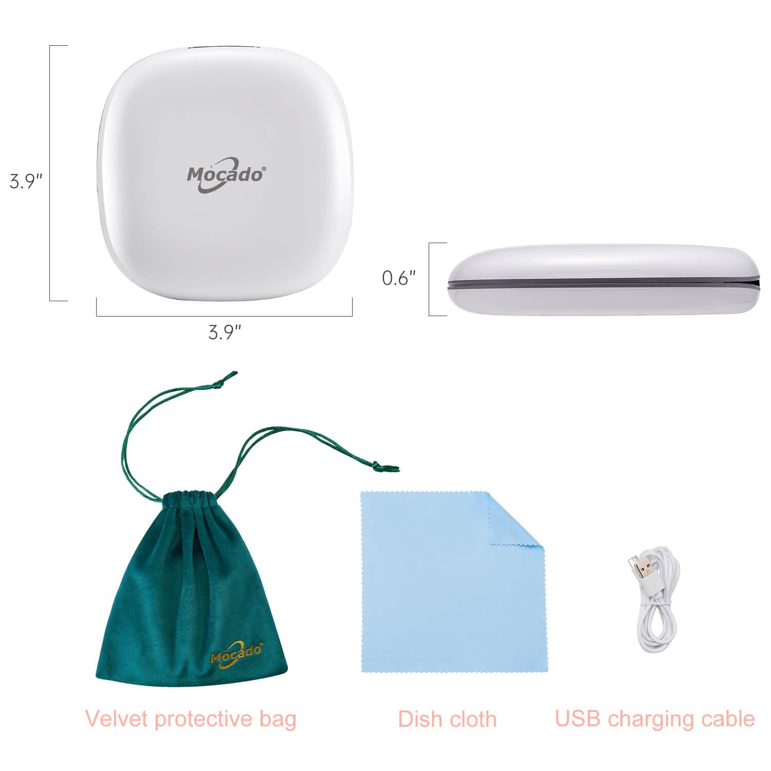 Mocado USB charging connection showing quick recharge option for uninterrupted use