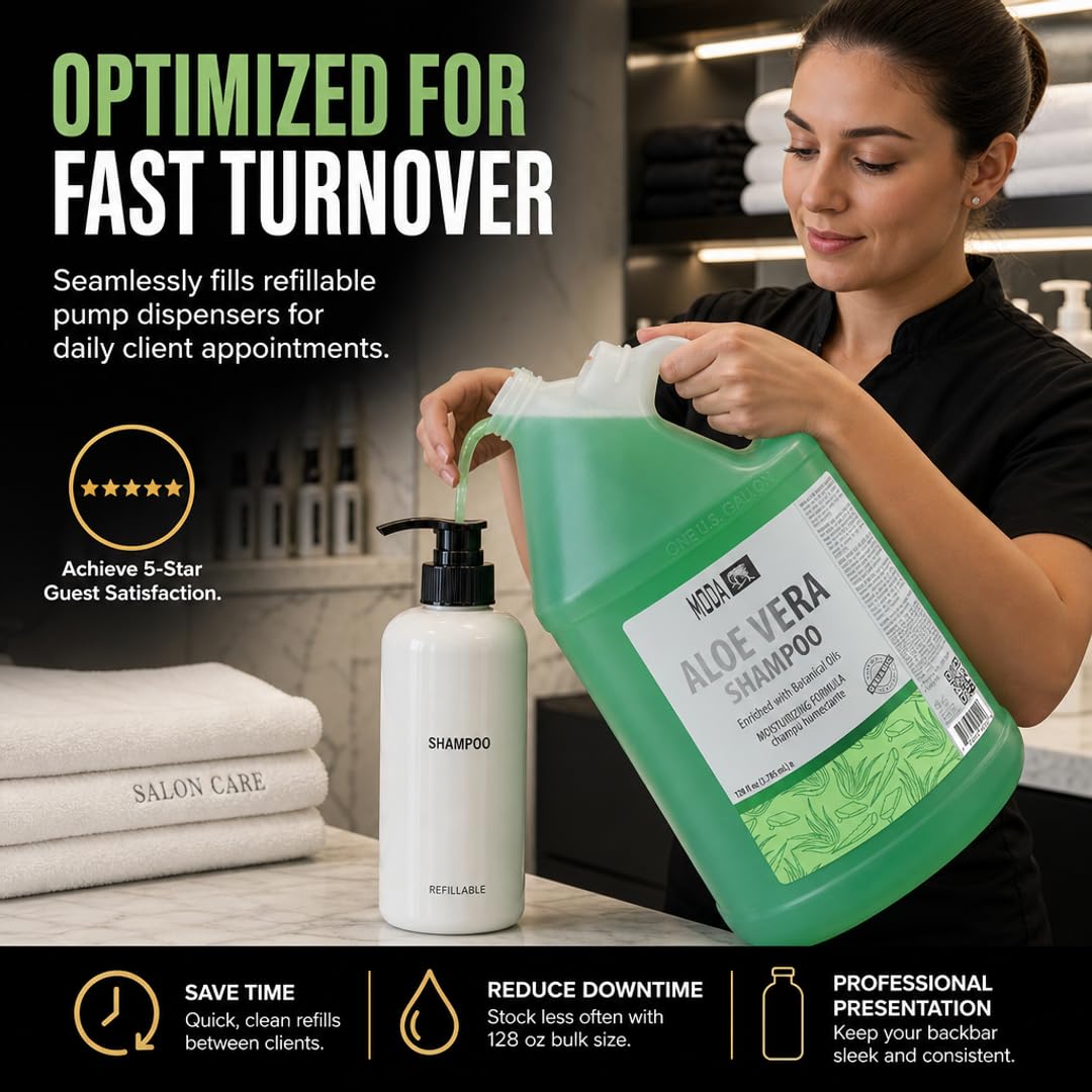 MODA back label with ingredient and usage info for staff benefit