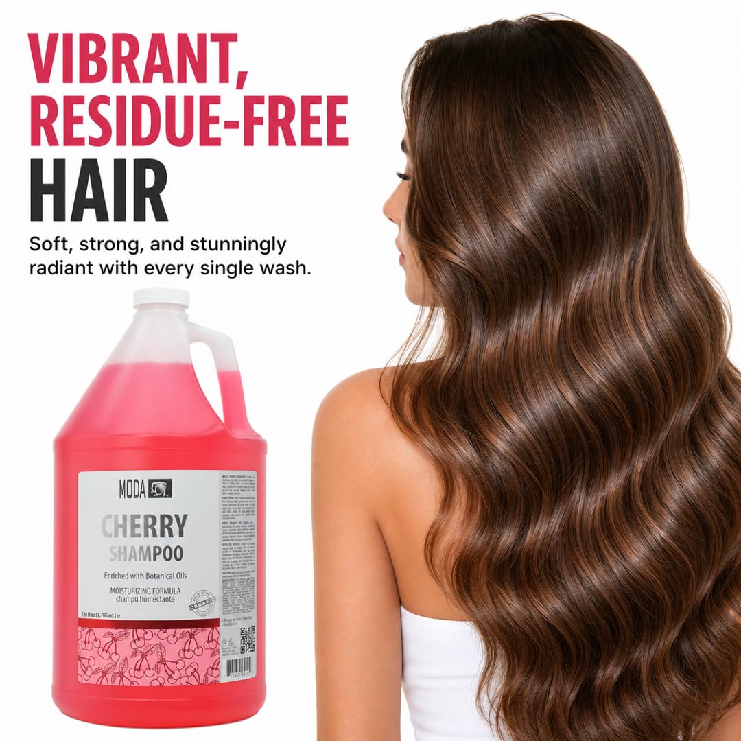 MODA before and after hair swipe showing improved manageability