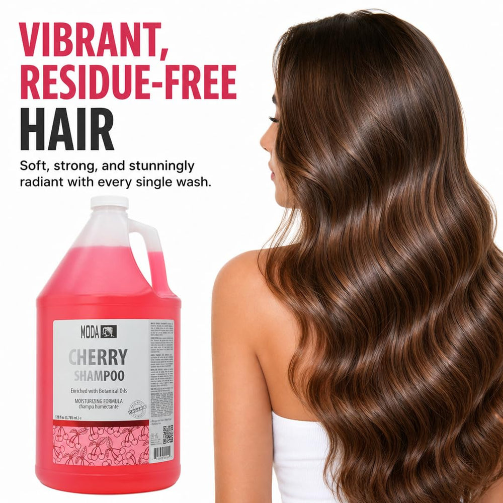 MODA before and after hair swipe showing improved manageability