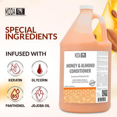 MODA conditioner creamy texture close-up illustrating smooth slip