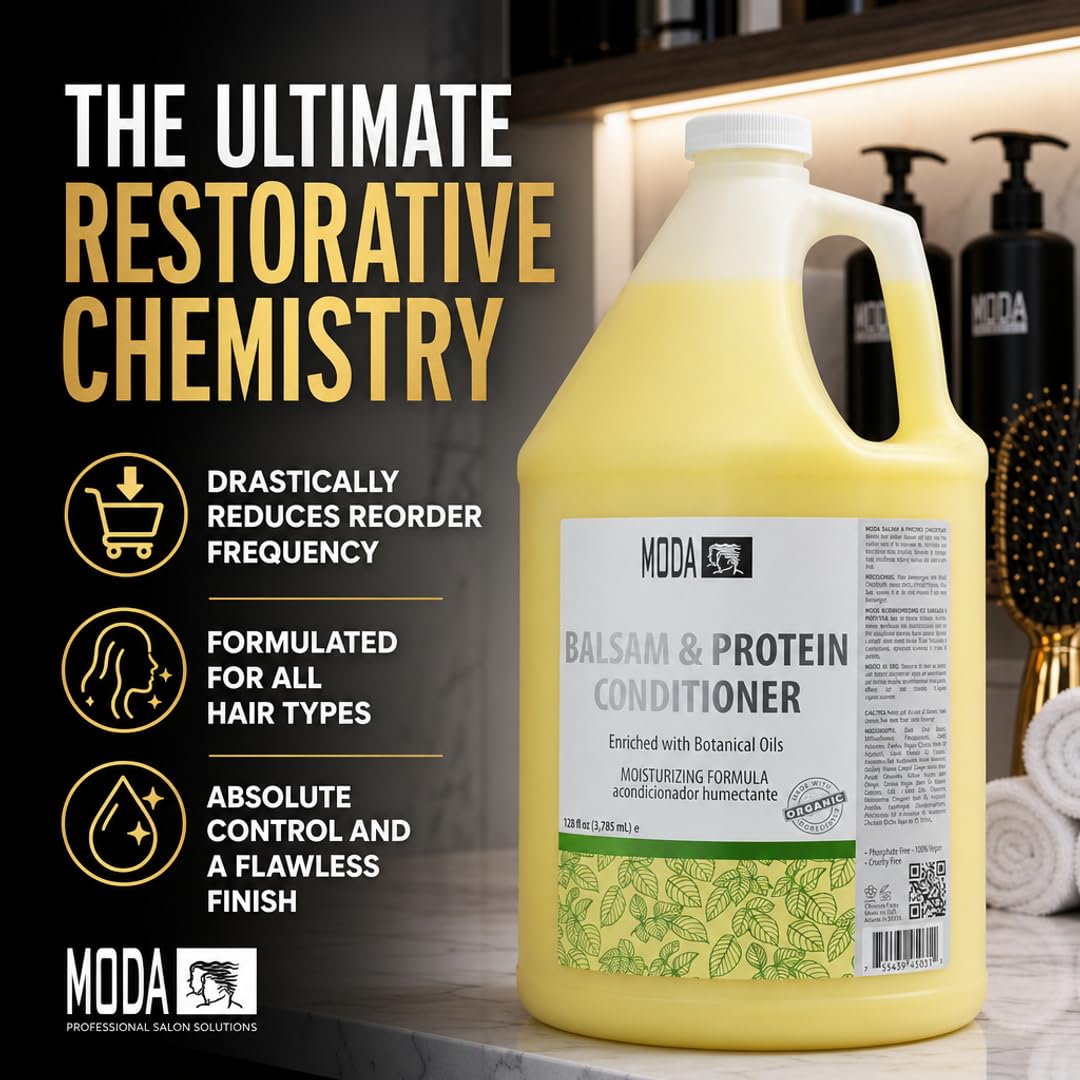 MODA lifestyle on salon counter illustrating professional-grade performance