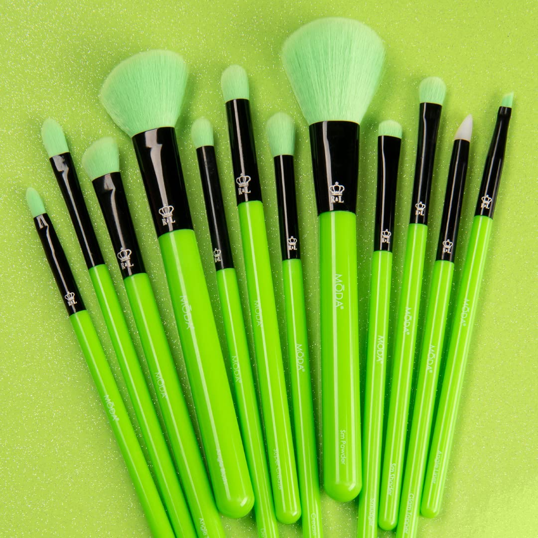 MODA brush applying foundation demonstrating even coverage and control