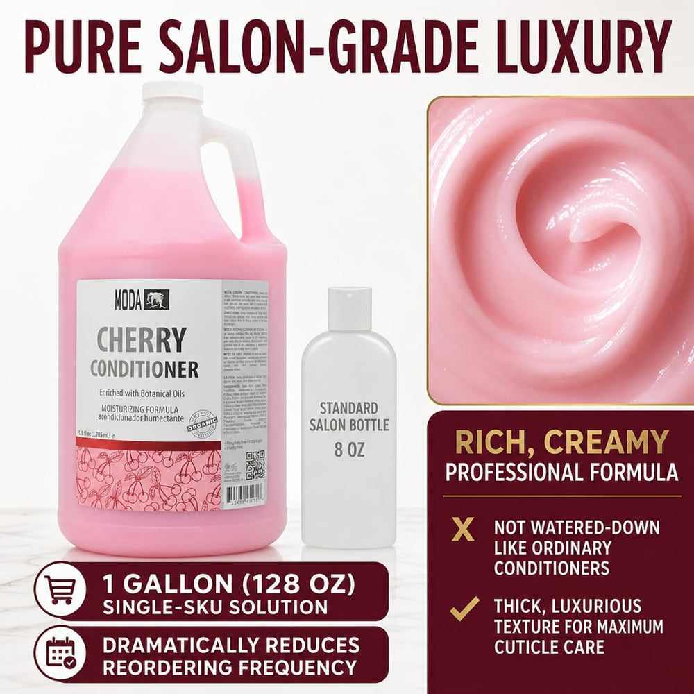 MODA conditioner texture close-up highlighting creamy moisture and spreadability