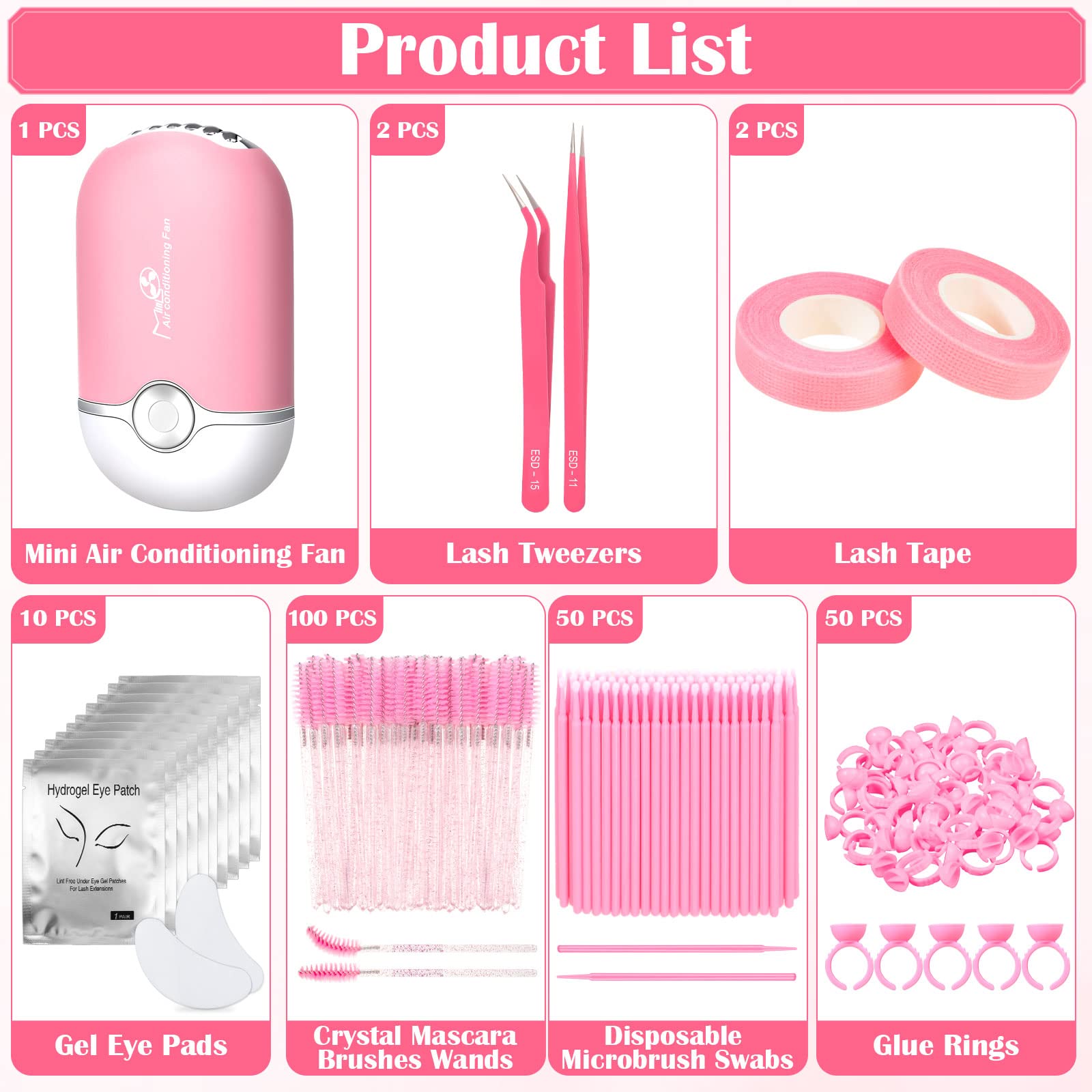 Modacraft kit staged on a workstation illustrating portable professional lash setup