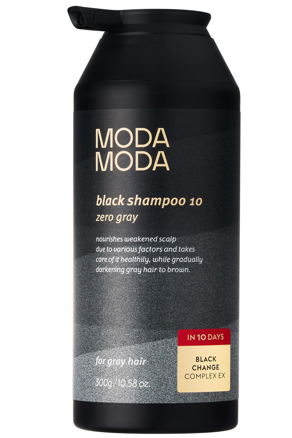 MODAMODA front bottle showing label and benefits clearly