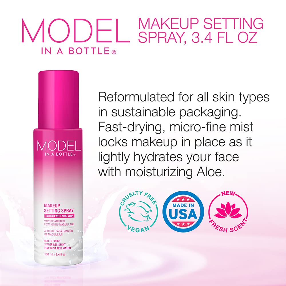 Model in a Bottle label detail highlighting ingredients and reassurance