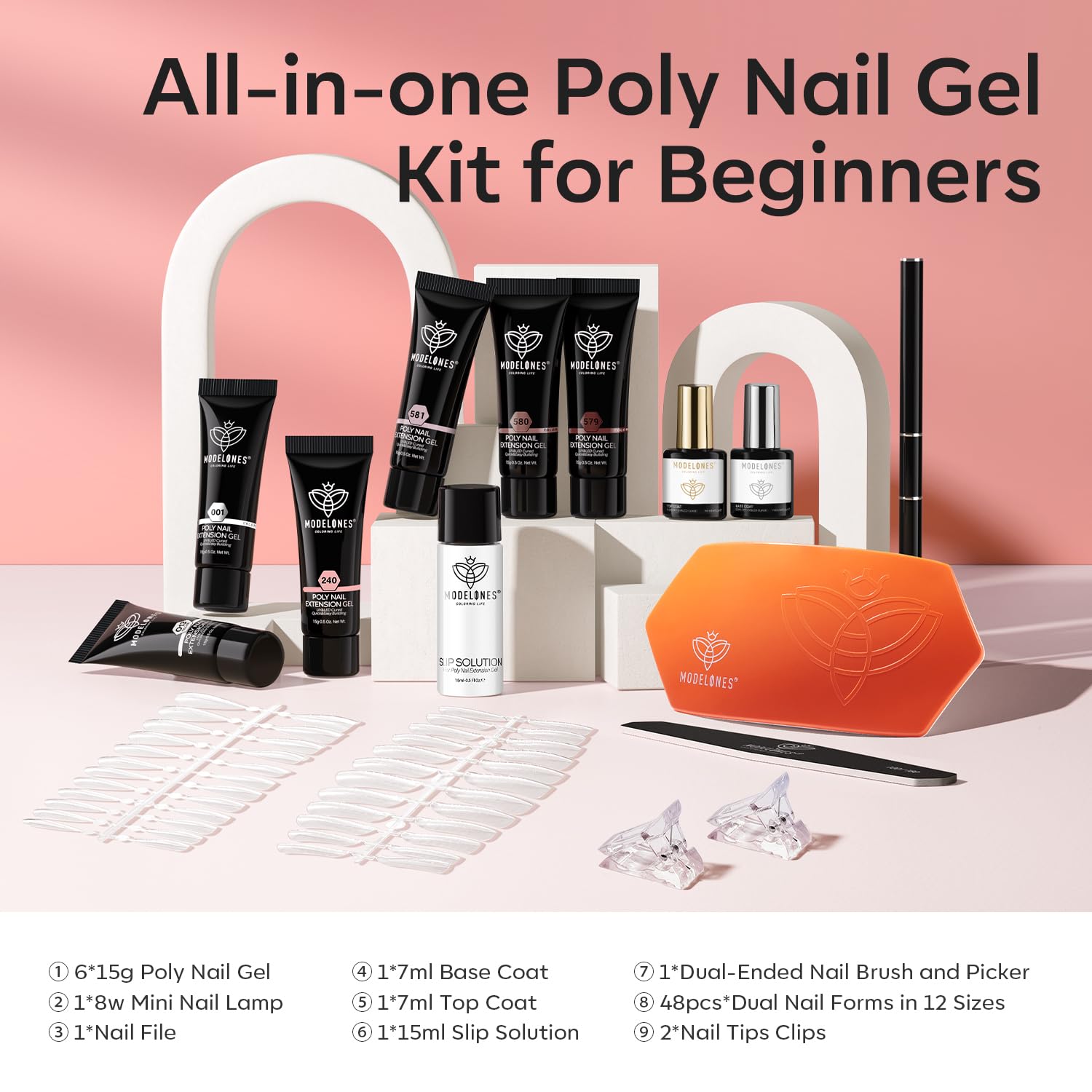 modelones 8w lamp curing nails quickly for faster at-home polygel sessions