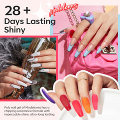 modelones 8W LED lamp curing a nail to speed drying and secure layers
