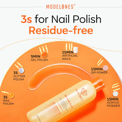 modelones bottle in hand showing size and easy handling for travel