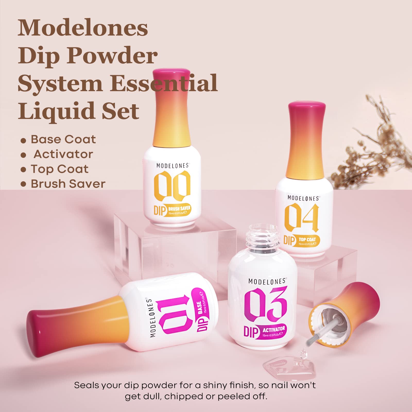modelones bottles lined up displaying labels clearly for easy use