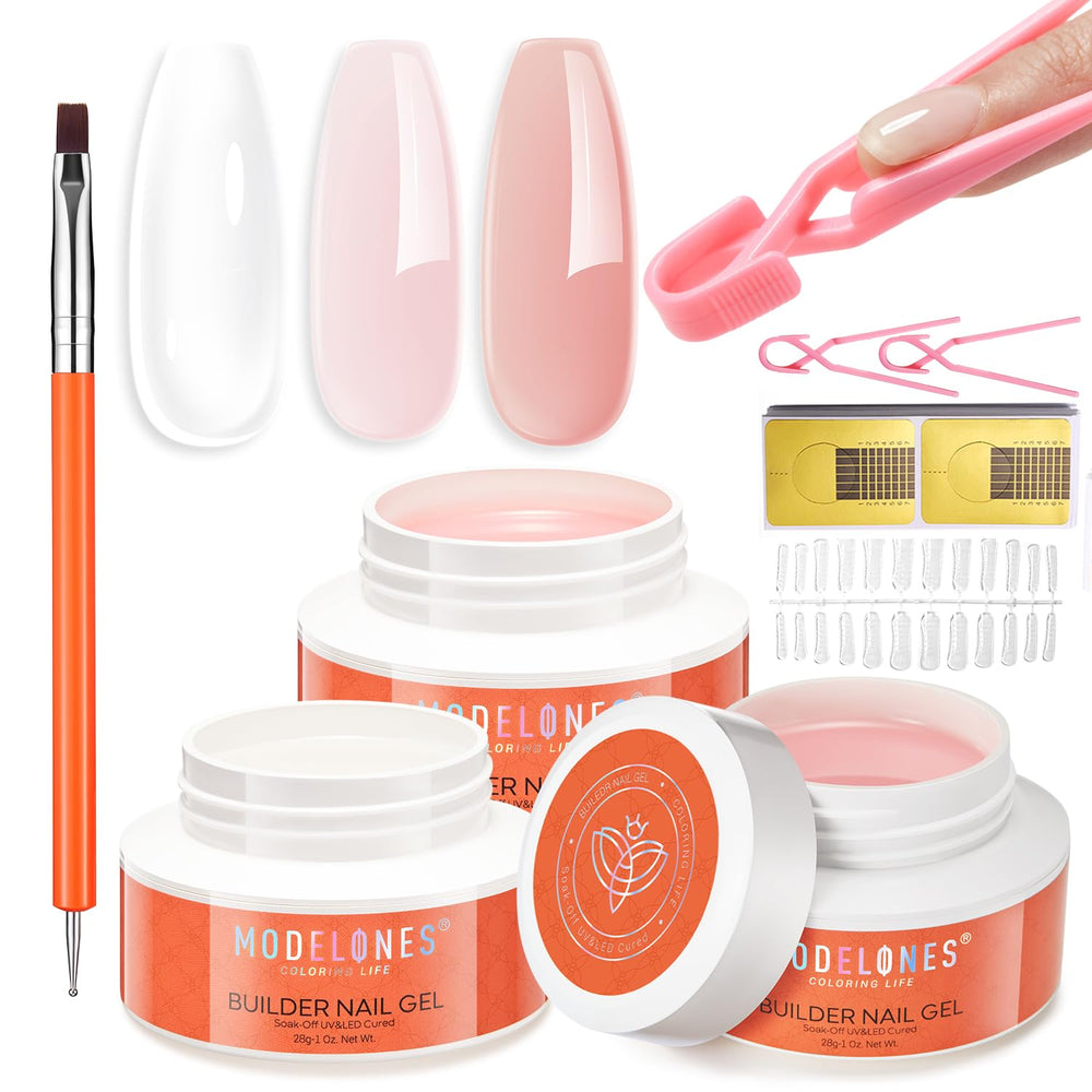 modelones builder gel jar front showing labels and professional packaging benefit precision