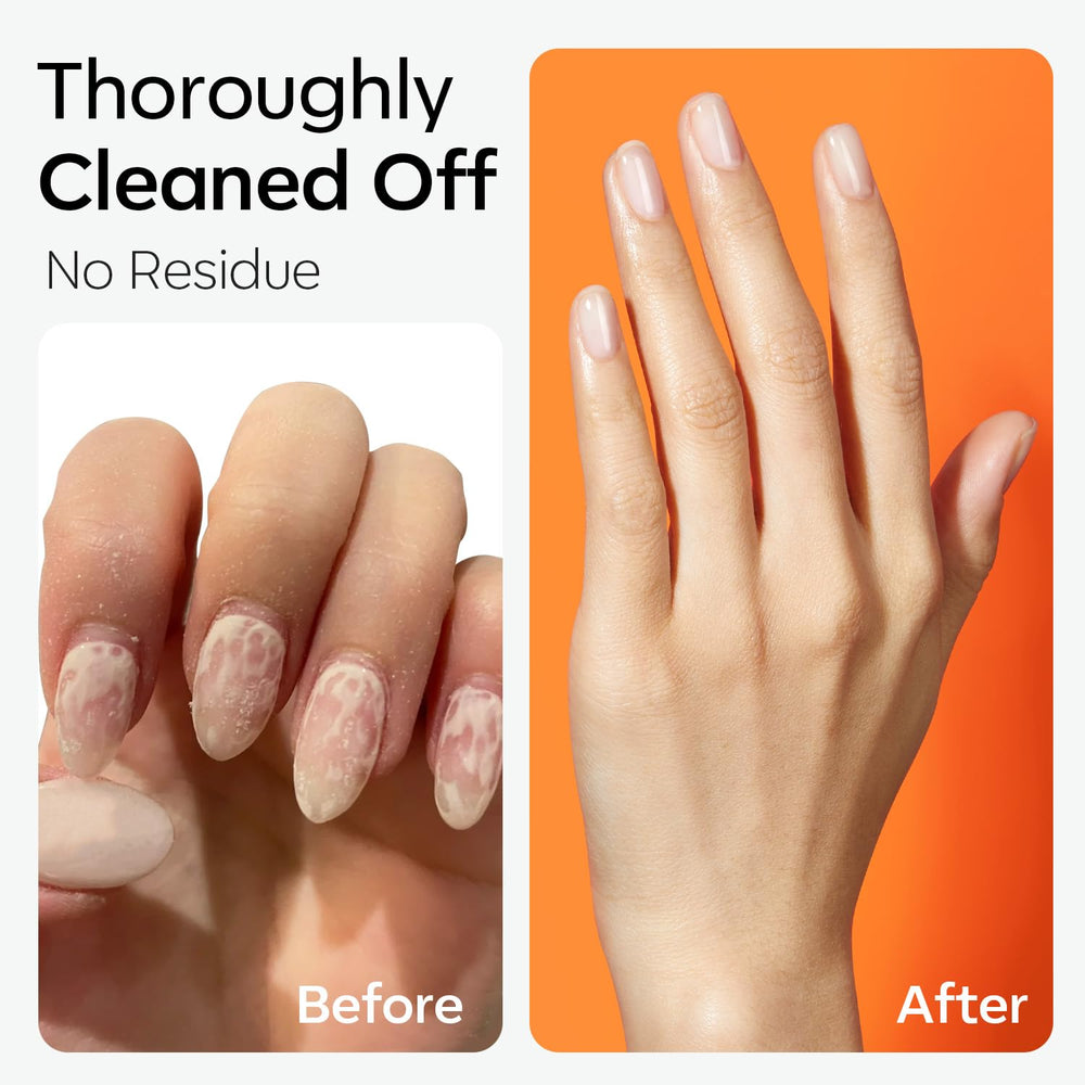 modelones cotton pad soaked for quick removal and efficient polish breakdown