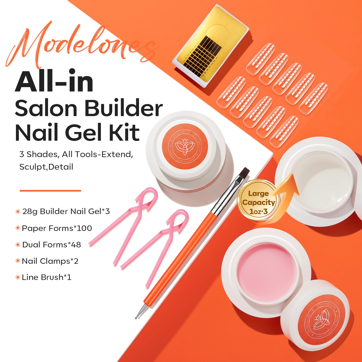 modelones dual-ended brush closeup for accurate placement and cleaner apex shaping