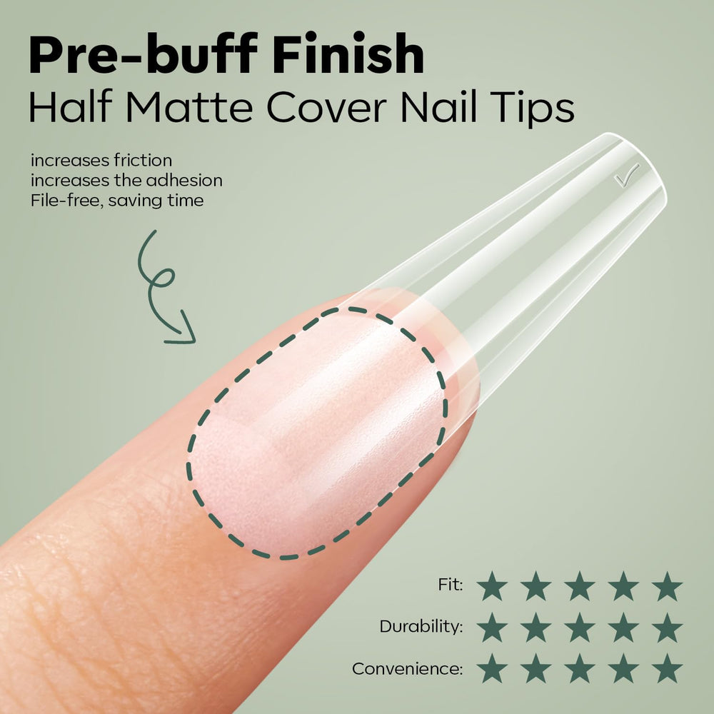 modelones finished coffin nails lifestyle shot showcasing salon-style result