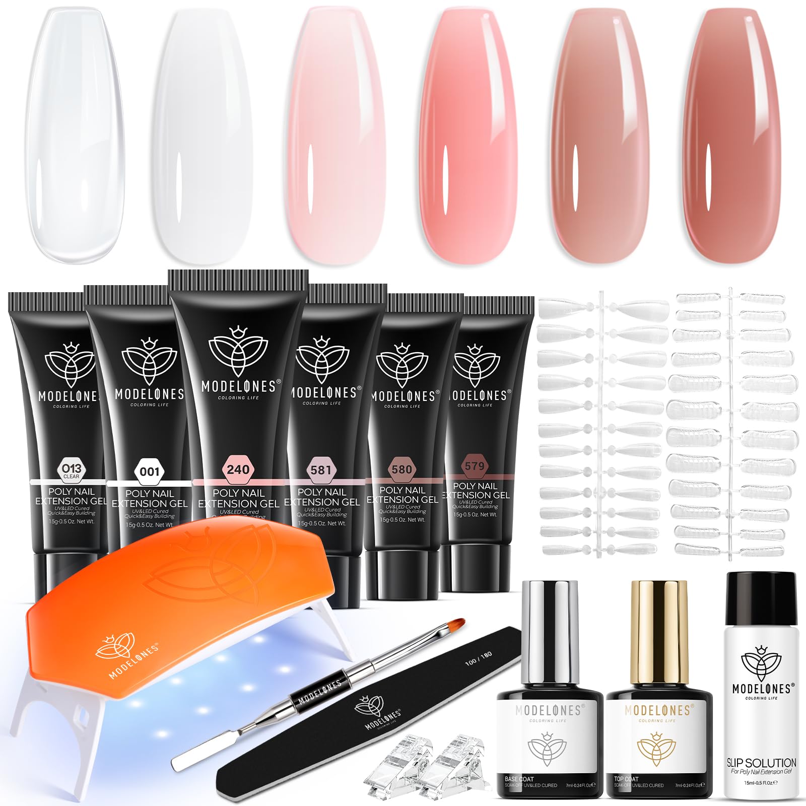 modelones front packaging showing full kit contents and benefit of all-in-one set