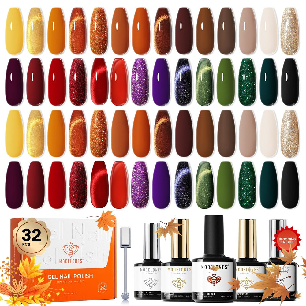 modelones front packaging showing full 32-piece set and organized bottles, clear overview benefit