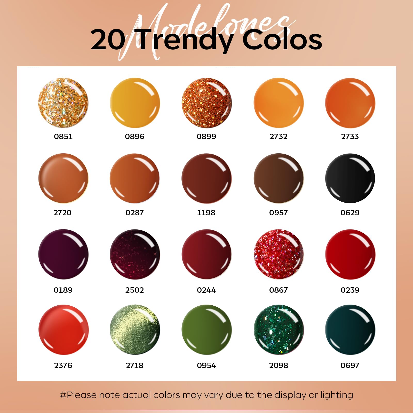 modelones in-use manicure on hands showing layered jelly and glitter for stylish durable wear