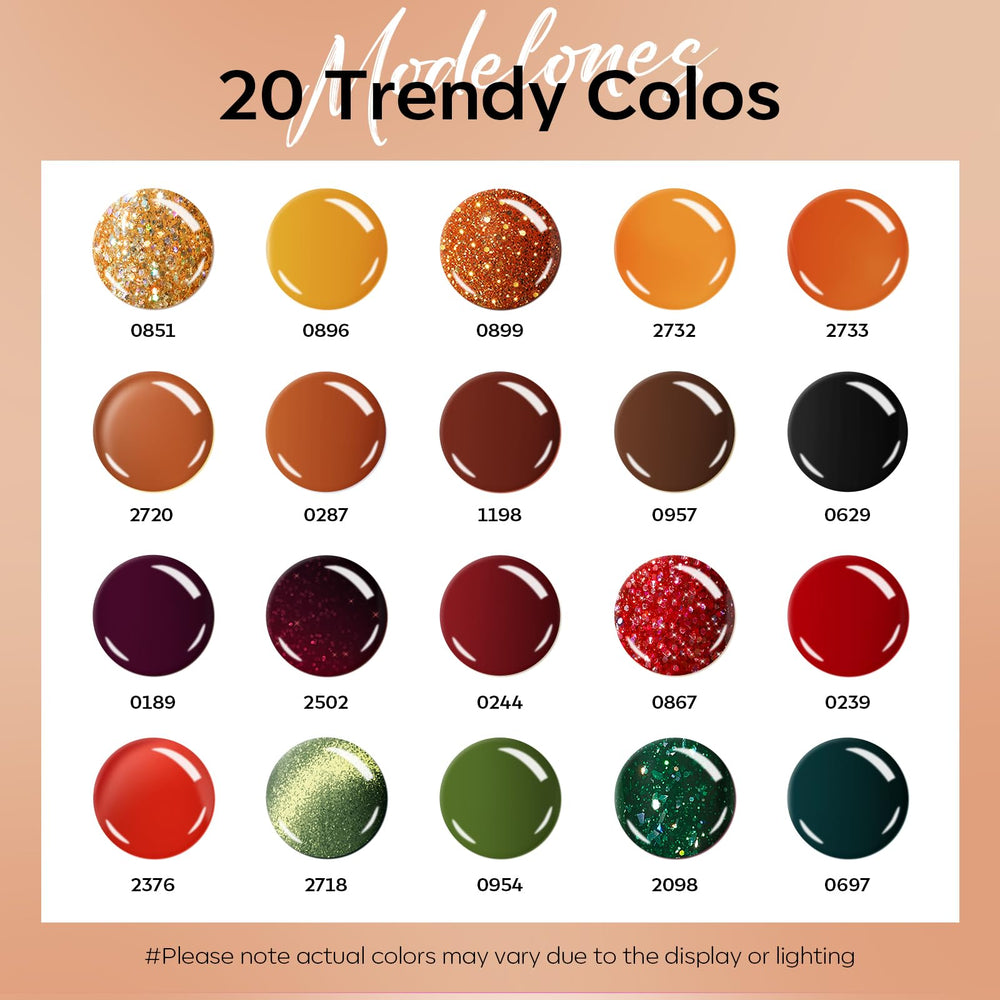 modelones in-use manicure on hands showing layered jelly and glitter for stylish durable wear
