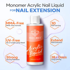 modelones label close-up highlighting MMA-free and low-odor benefits for confident purchase
