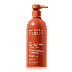 Modern Color front bottle showing copper shade and clear branding benefit: easy at-home refresh