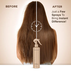 MOEHAIR before and after detangling comparison demonstrating reduced knots