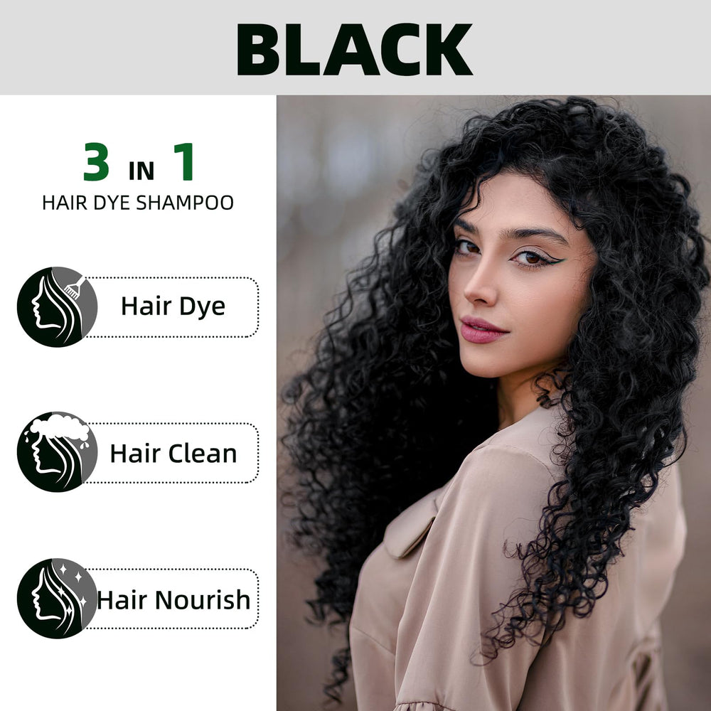 MOISTAR before and after showing restored black hair tone