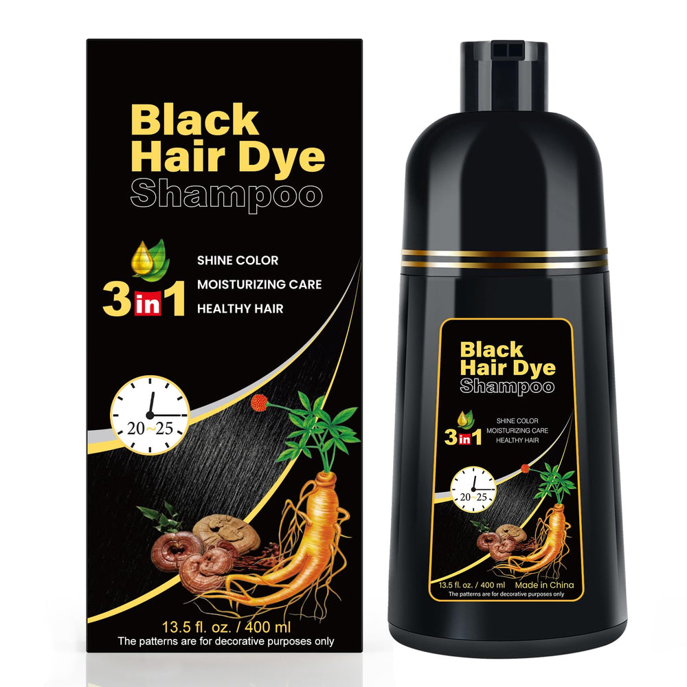 MOISTAR front packaging showing black dye shampoo and benefits