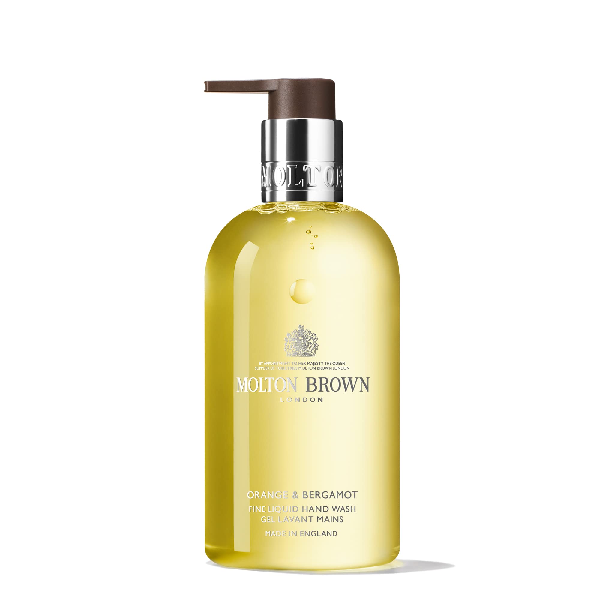 Molton Brown front bottle view showing sleek packaging and citrus fragrance benefit