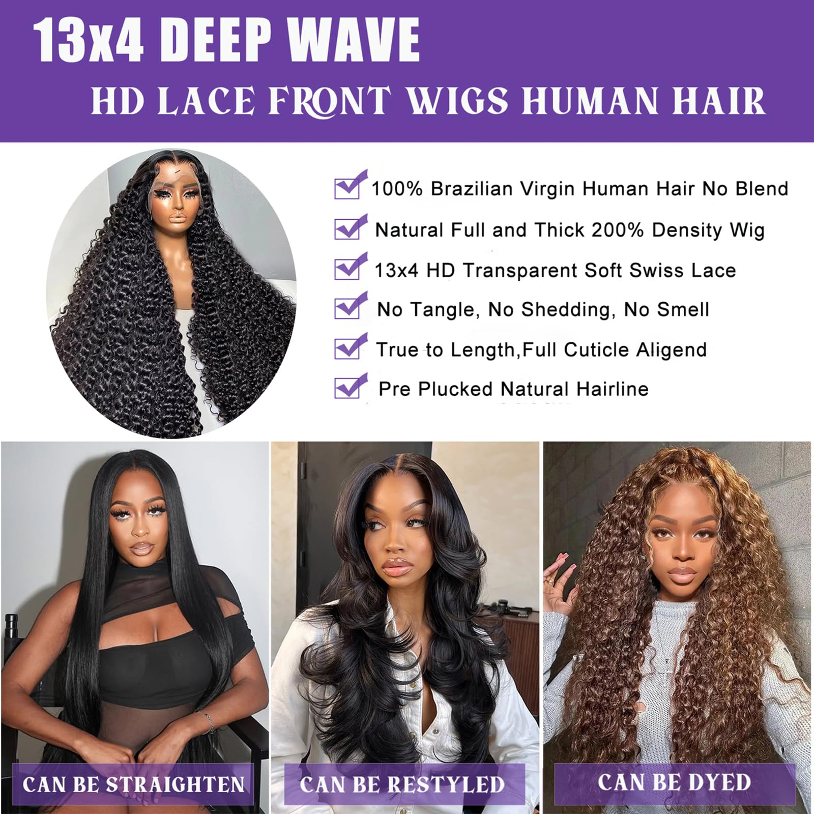 Momaksa detailed shot of deep wave texture and thick 200% density ends