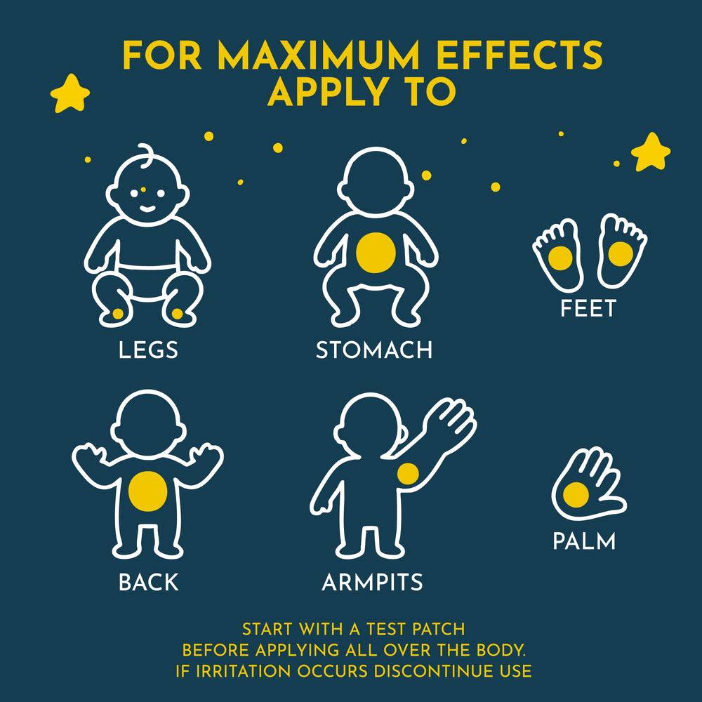 Mommy's Natural Helpers applied to child's feet showing gentle moisturization and soothing touch