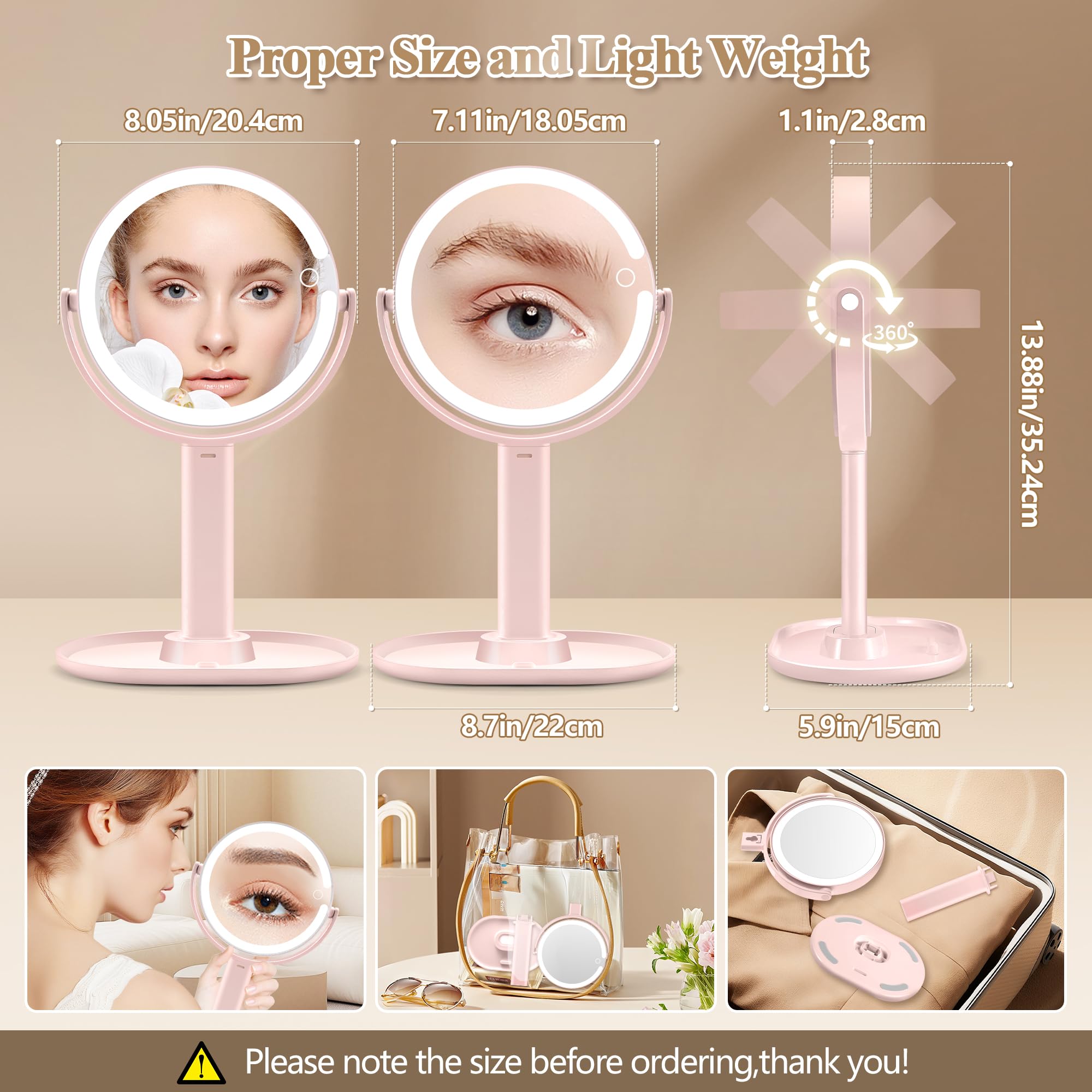 MOMOKUBA gift box with mirror, tweezers, stand and tray arranged as a present bundle