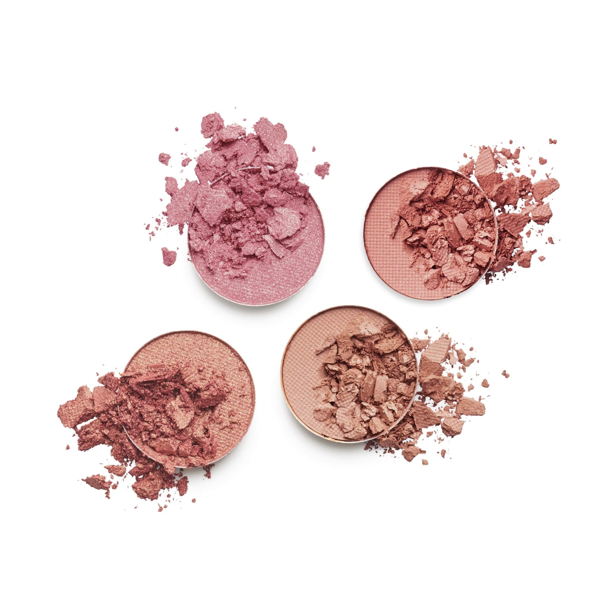 Close-up texture of Mom's Secret blush showing smooth, blendable powder