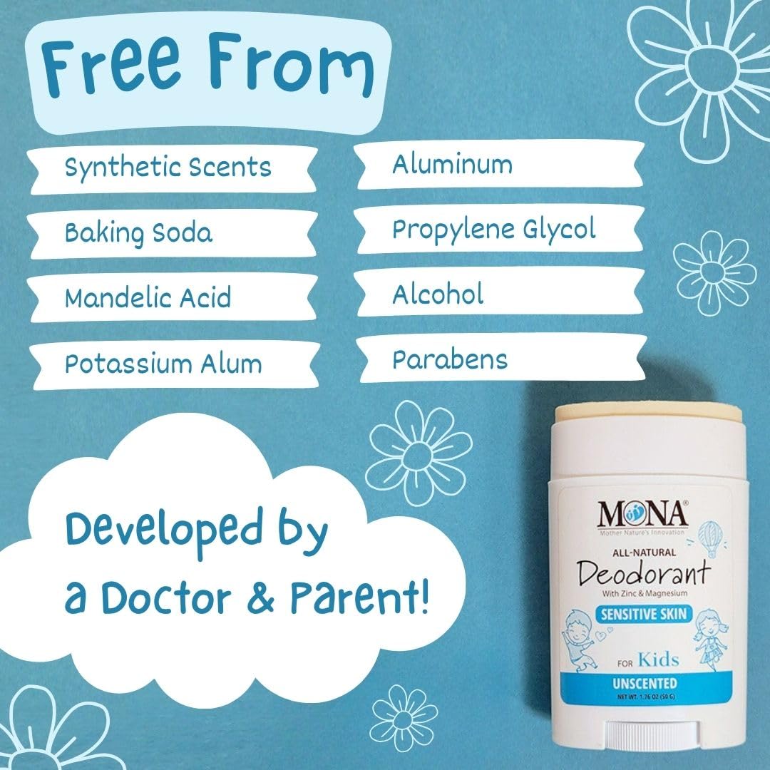 MONA teen applying deodorant, demonstrates irritation-free everyday use