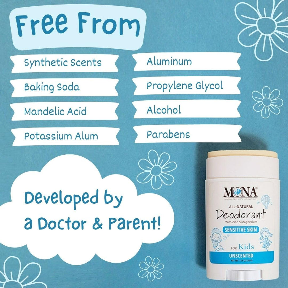 MONA teen applying deodorant, demonstrates irritation-free everyday use
