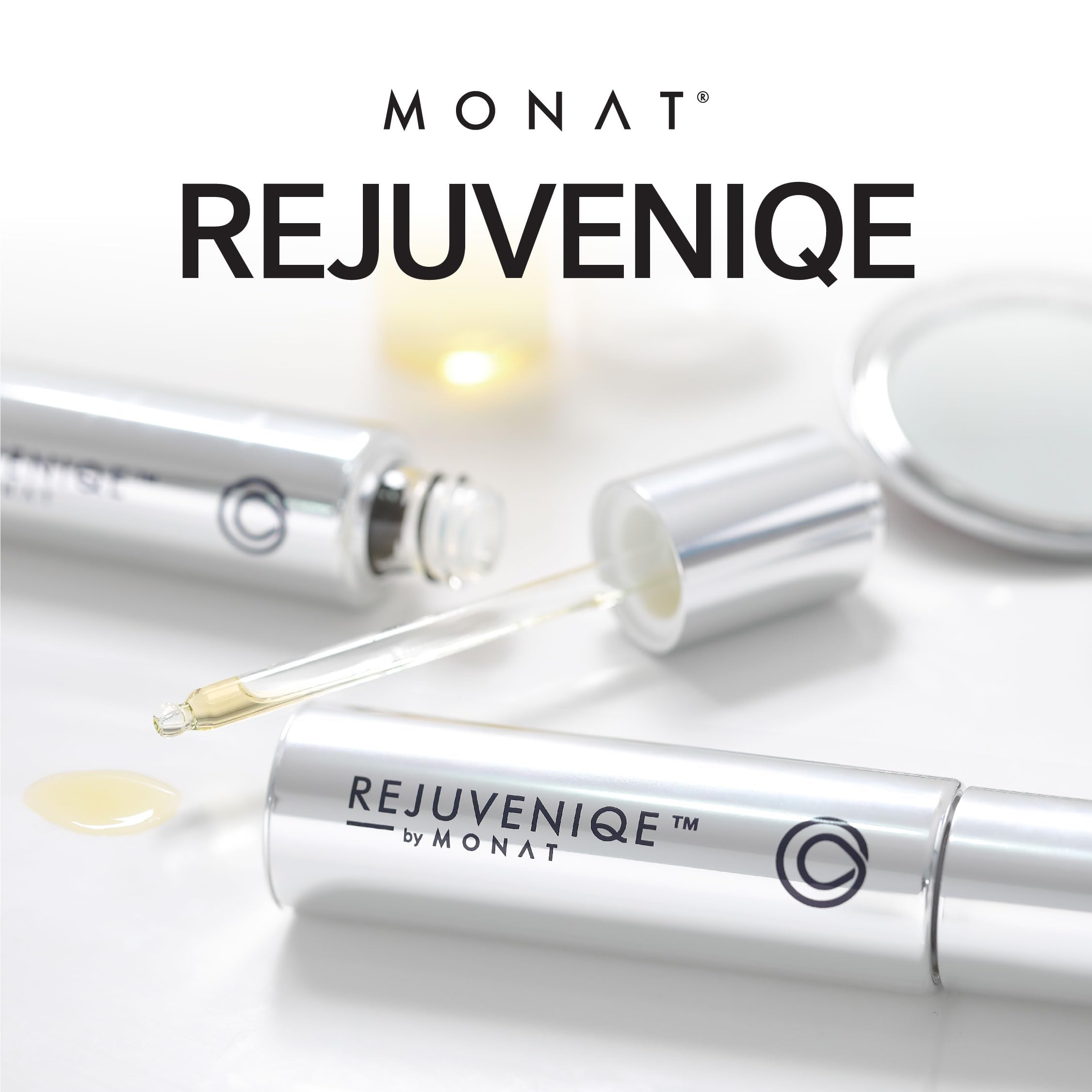 MONAT bottle next to a ruler to show 30ml travel-friendly size